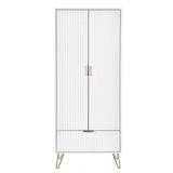 Wooden Wardrobe With 2 Doors And 1 Drawer - Murano