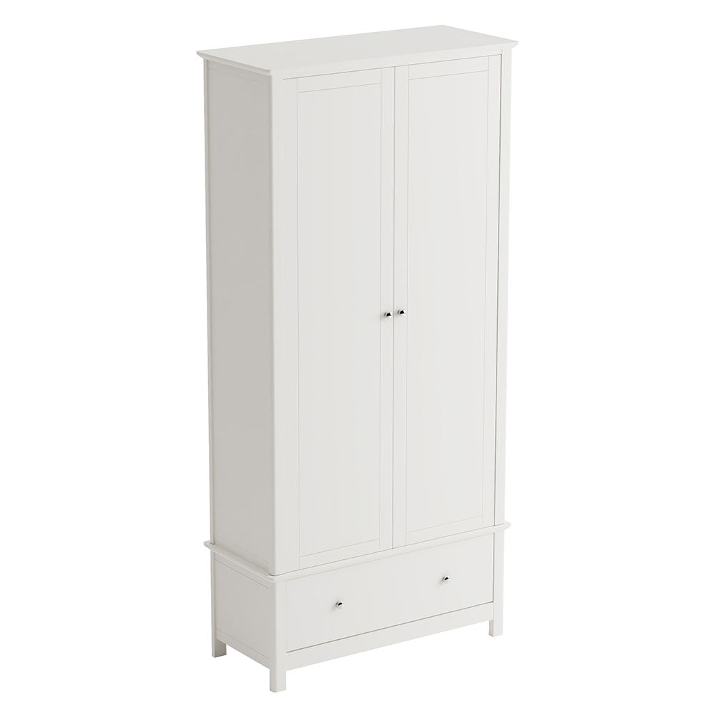 Wooden Wardrobe With 2 Doors And 1 Drawer - Nairn