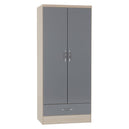 Wooden Wardrobe With 2 Doors And 1 Drawer - Nevada