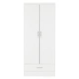 Wooden Wardrobe With 2 Doors And 1 Drawer - Nevada