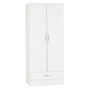 Wooden Wardrobe With 2 Doors And 1 Drawer - Nevada