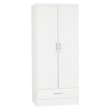 Wooden Wardrobe With 2 Doors And 1 Drawer - Nevada