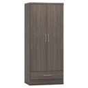 Wooden Wardrobe With 2 Doors And 1 Drawer - Nevada