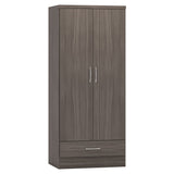 Wooden Wardrobe With 2 Doors And 1 Drawer - Nevada