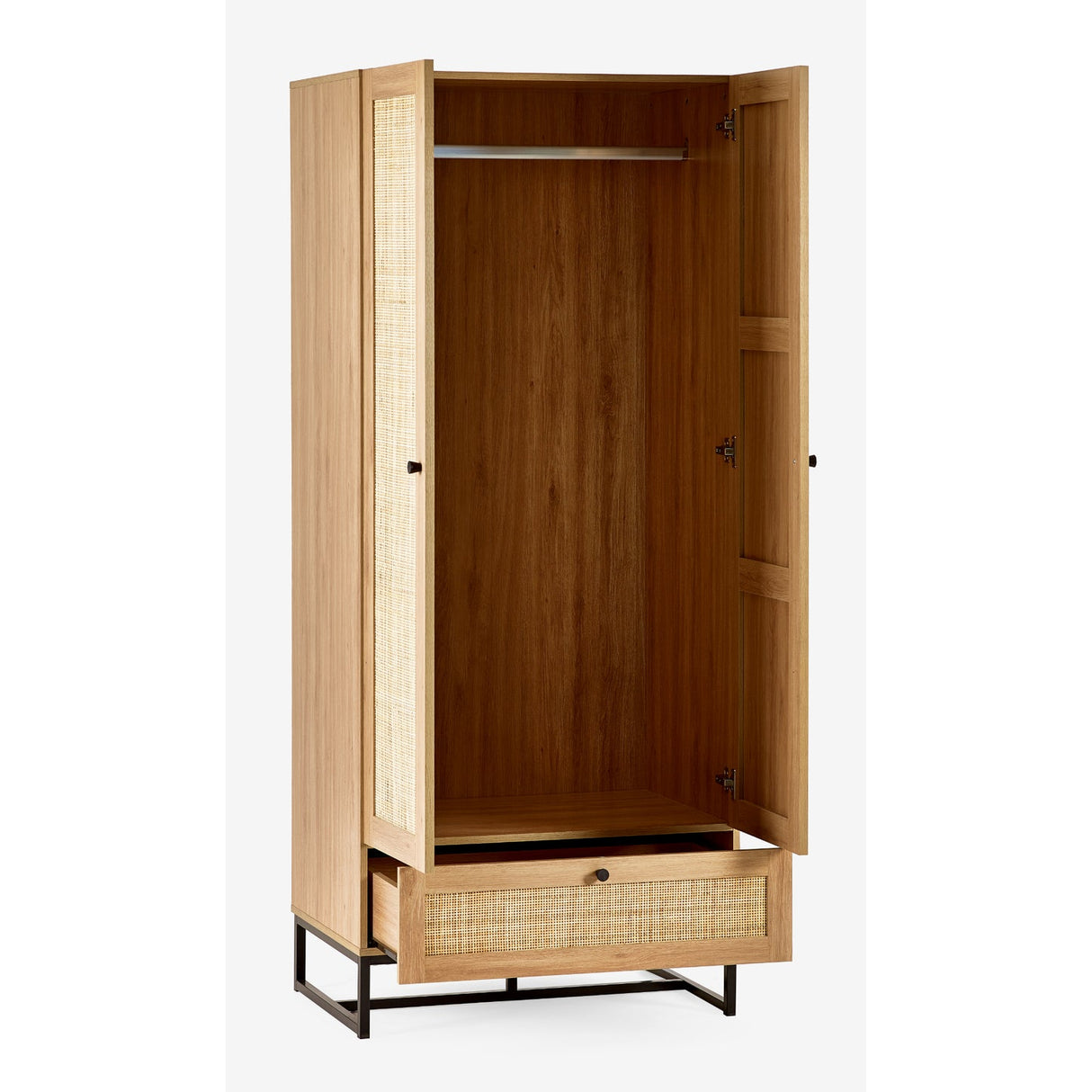 Wooden Wardrobe With 2 Doors And 1 Drawer - Padstow