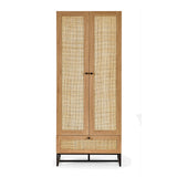 Wooden Wardrobe With 2 Doors And 1 Drawer - Padstow