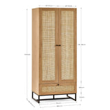 Wooden Wardrobe With 2 Doors And 1 Drawer - Padstow