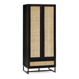 Wooden Wardrobe With 2 Doors And 1 Drawer - Padstow
