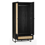 Wooden Wardrobe With 2 Doors And 1 Drawer - Padstow