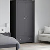 Wooden Wardrobe With 2 Doors And 1 Drawer - Radley