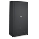 Wooden Wardrobe With 2 Doors And 1 Drawer - Radley