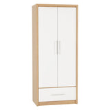 Wooden Wardrobe With 2 Doors And 1 Drawer - Seville