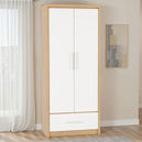 Wooden Wardrobe With 2 Doors And 1 Drawer - Seville