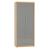 Wooden Wardrobe With 2 Doors And 1 Drawer - Seville