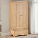 Wooden Wardrobe With 2 Doors And 1 Drawer - Windsor