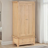 Wooden Wardrobe With 2 Doors And 1 Drawer - Windsor