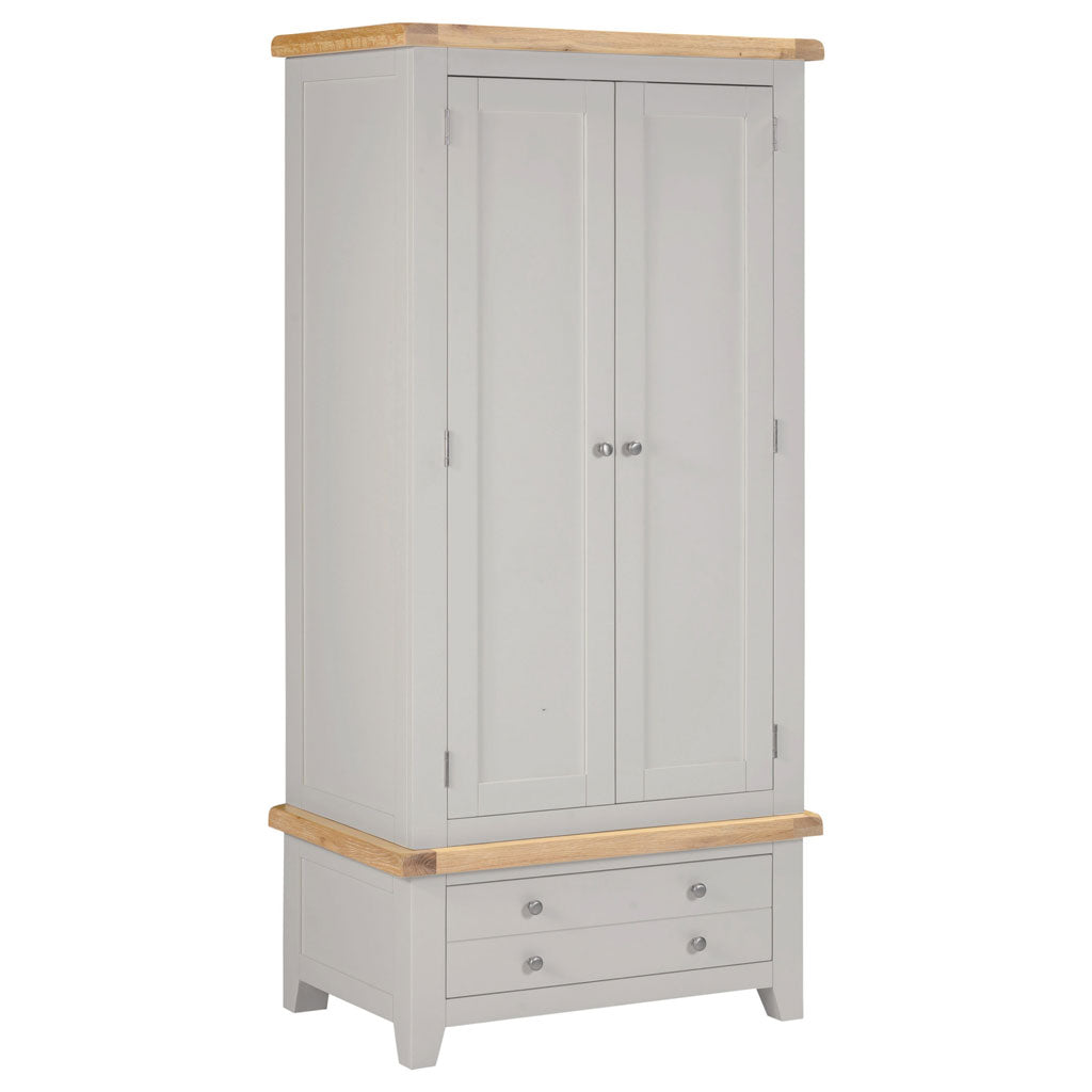 Wooden Wardrobe With 2 Doors And 1 Drawer - Windsor