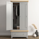 Wooden Wardrobe With 2 Doors And 1 Drawer - Windsor