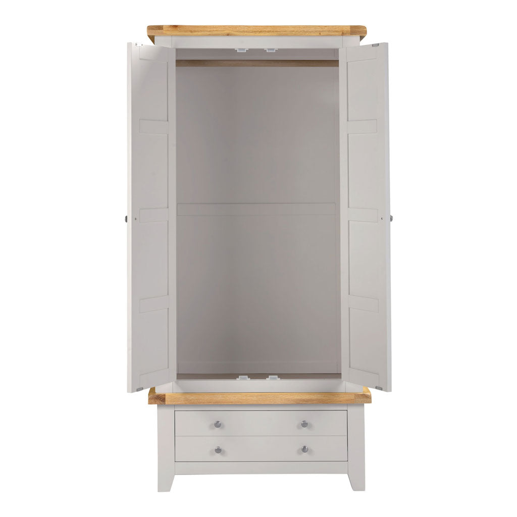 Wooden Wardrobe With 2 Doors And 1 Drawer - Windsor