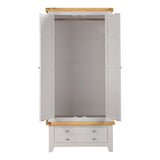 Wooden Wardrobe With 2 Doors And 1 Drawer - Windsor