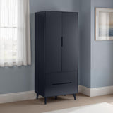 Wooden Wardrobe With 2 Doors And 2 Drawers - Alicia