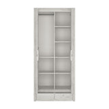 Wooden Wardrobe With 2 Doors And 2 Drawers - Angel