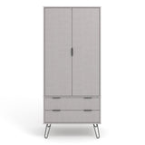 Wooden Wardrobe With 2 Doors And 2 Drawers - Augusta