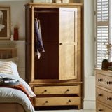 Wooden Wardrobe With 2 Doors And 2 Drawers - Marlborough