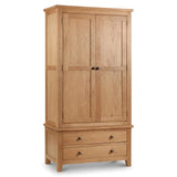 Wooden Wardrobe With 2 Doors And 2 Drawers - Marlborough