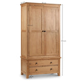 Wooden Wardrobe With 2 Doors And 2 Drawers - Marlborough