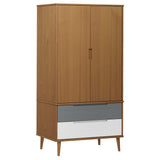 Wooden Wardrobe With 2 Doors And 2 Drawers - Molde