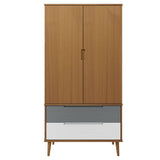 Wooden Wardrobe With 2 Doors And 2 Drawers - Molde