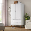 Wooden Wardrobe With 2 Doors And 2 Drawers - Molde