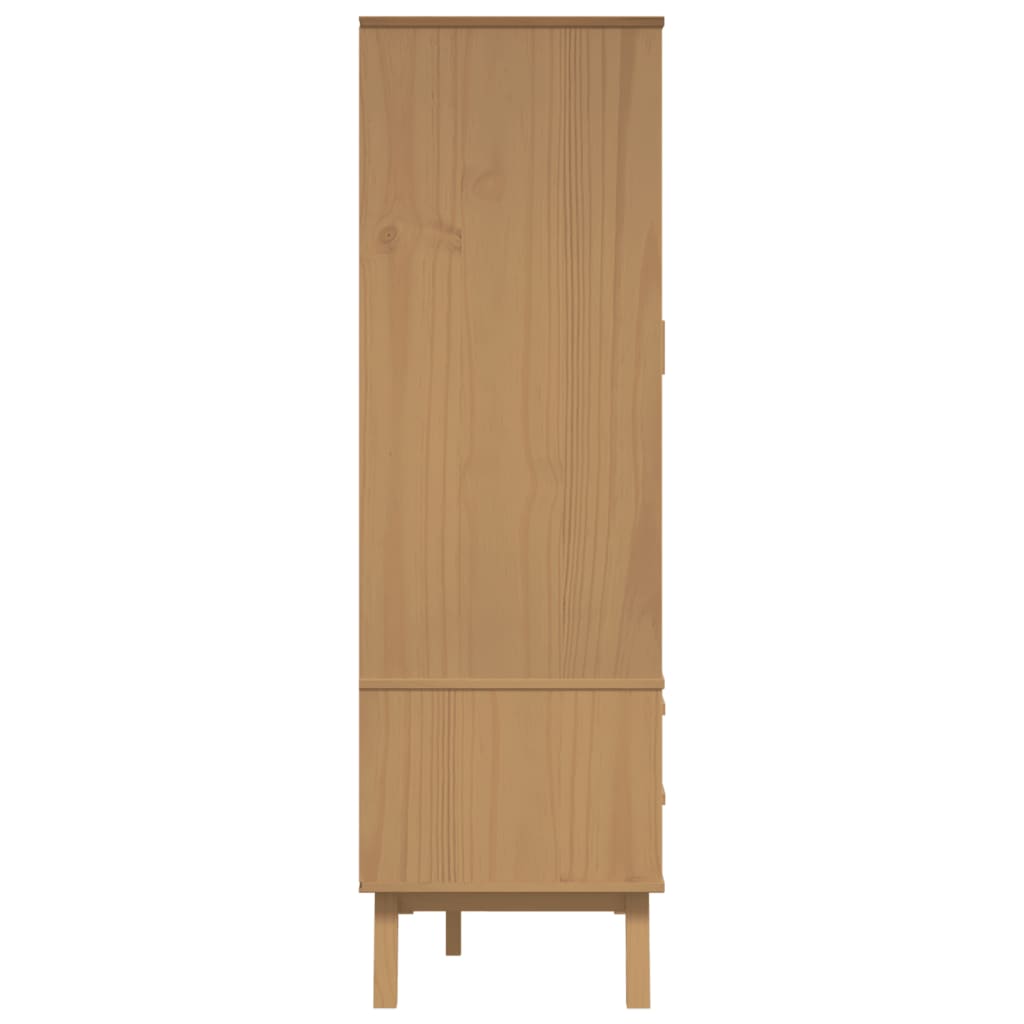Wooden Wardrobe With 2 Doors And 2 Drawers - Olden