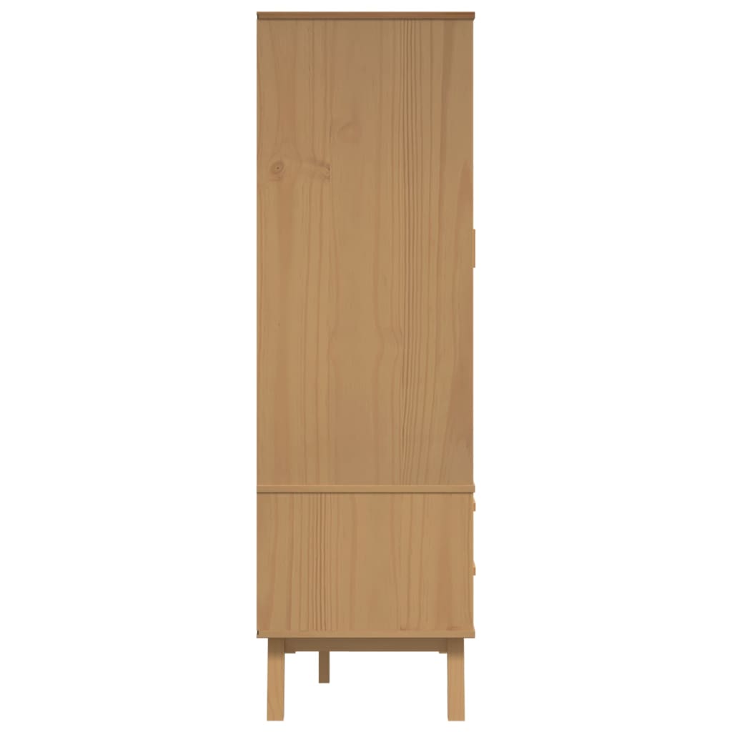 Wooden Wardrobe With 2 Doors And 2 Drawers - Olden