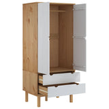 Wooden Wardrobe With 2 Doors And 2 Drawers - Otta