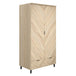 Wooden Wardrobe With 2 Doors And 2 Drawers - Stockholm