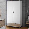 Wooden Wardrobe With 2 Doors And 2 Drawers - Stockholm