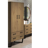 Wooden Wardrobe With 2 Doors And 2 Drawers - Texas