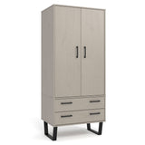 Wooden Wardrobe With 2 Doors And 2 Drawers - Texas