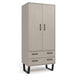 Wooden Wardrobe With 2 Doors And 2 Drawers - Texas