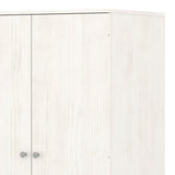 Wooden Wardrobe With 2 Doors And 2 Drawers With Plastic Legs - Augusta
