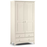 Wooden Wardrobe With 2 Doors And 3 Drawers - Cameo
