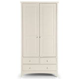 Wooden Wardrobe With 2 Doors And 3 Drawers - Cameo