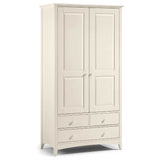 Wooden Wardrobe With 2 Doors And 3 Drawers - Cameo