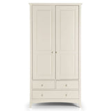 Wooden Wardrobe With 2 Doors And 3 Drawers - Cameo