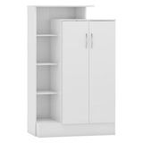 Wooden Wardrobe With 2 Doors And Open Shelf - Nevada