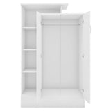 Wooden Wardrobe With 2 Doors And Open Shelf - Nevada