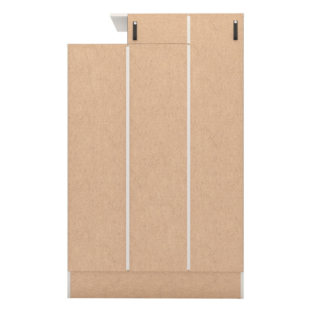 Wooden Wardrobe With 2 Doors And Open Shelf - Nevada