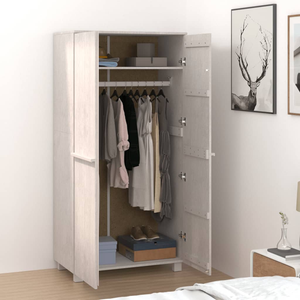 Wooden Wardrobe With 2 Doors - Hamar